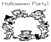 Printable halloween  party7ea3 coloring pages