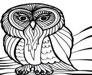 Printable scary halloween owl s8616 coloring pages