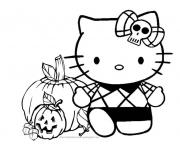 Printable halloween  hello kitty9356 coloring pages