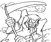Printable scary halloween s grim reaper1c06 coloring pages