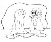 Printable halloween s dracula and ghost costume129b coloring pages