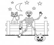 Printable coloring pages for kids halloween skeleton4bb6 coloring pages