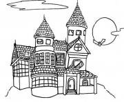 Printable spooky house halloween s printable for preschoolersc54d coloring pages