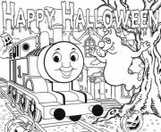 Printable halloween full page thomas the train sac35 coloring pages