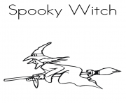 Printable spooky witch halloween bddd coloring pages