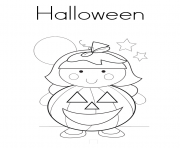 Printable children girl halloween sde8f coloring pages