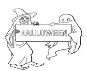 Printable ghost and witch halloween s printable free7ad3 coloring pages
