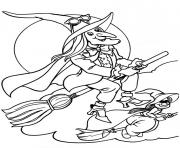 Printable flying witches halloween s printable freeaccb coloring pages