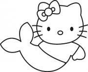 Printable simple hello kitty s as a mermaid2e30 coloring pages