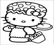 Printable hello kitty about to take shower 33b7 coloring pages