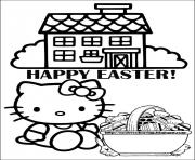Printable hello kitty s easter1e28 coloring pages