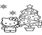 Printable hello kitty s christmas tree30e5 coloring pages