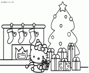 Printable chirstmas hello kitty 688e coloring pages