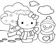Printable hello kitty s for kids xmas041d coloring pages