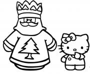 coloring pages of santa claus and hello kittyb9d9