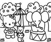 Printable hello kity in a circus 986e coloring pages