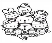 Printable hello kitty  christmas with friends7c0d coloring pages