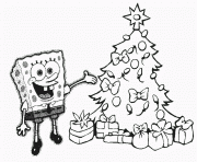 Printable coloring pages of christmas tree and spongebob9343 coloring pages