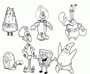 Spongebob Coloring Pages Free Printable Charactersa675 Characters