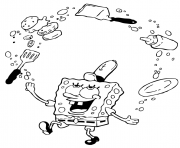 Printable spongebob is a cool cook coloring pagea49c coloring pages