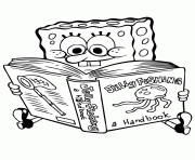 Printable spongebob reading book coloring page8e21 coloring pages