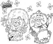 Printable spongebob and patrick being cool coloring pagee36d coloring pages