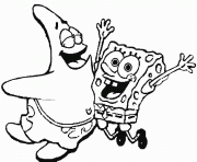 Printable happy spongebob and patrick fa99 coloring pages
