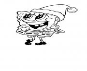 Printable spongebob with christmas hat coloring pagecf26 coloring pages