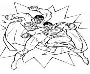 superman punching coloring pagea494