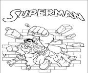 Printable superman punching wall coloring page00b5 coloring pages