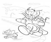 Printable tom and jerry going to school 3d62 coloring pages