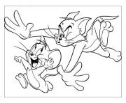 tom and jerry chasing each other 2411 coloring pages