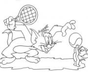 Printable tom and jerry playing tennis a5de coloring pages