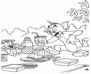 Printable tom and jerry picnic 3aae coloring pages
