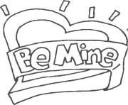 Printable be mine valentines day s133f coloring pages