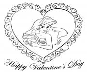 Printable little mermaid ariel valentine sbee1 coloring pages