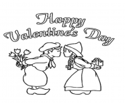 Printable little kiss valentines day sb181 coloring pages