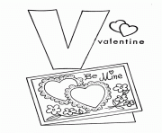Printable v for valentine sc7b7 coloring pages