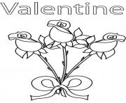 Printable valentine rose s3a4a coloring pages