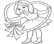 Printable valentine s little girl9f4d coloring pages