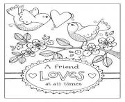 Printable birds valentine 5121 coloring pages