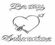 Printable be my valentine s958e coloring pages