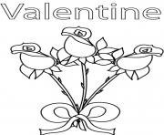 Printable roses valentine s302a coloring pages