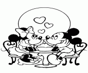 Printable mickey and minnie valentine s0266 coloring pages
