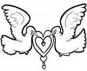 Printable valentine  dove0d20 coloring pages