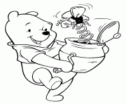 Printable pooh ang bee pagee66a coloring pages