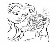 Printable belle worried about beast 9683 coloring pages