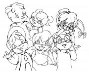 Printable alvin and the chipmunks and chipettes s8fa2 coloring pages