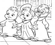 Printable alvin and the chipmunks cartoon s1606c coloring pages