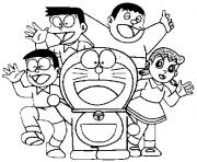 Printable all characters doraemon s74be coloring pages
